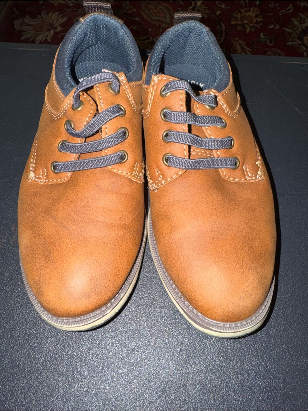 Sonoma Kid’s Tan Lace-Up Oxfords with Dark Accents